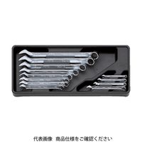京都機械工具 コンビネーションスパナセット コンビネーションレンチセット(8本組) 12角 樹脂成形トレイ付き TMS208 1セット