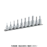 TONE ヘキサゴンソケットセット(ホルダー付) 10pcs 差込角9.5mm HH310 1セット 369-8459（直送品）