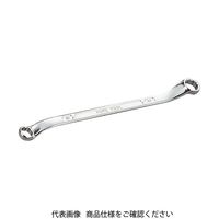 TONE 両口ロングメカニックめがねレンチ(45°×10°) 対辺寸法24×27mm 全長350mm M44-2427 1丁(1個) 369-8807（直送品）