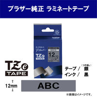 ピータッチ テープ スタンダード 幅12mm 銀マットラベル(黒文字) TZe-M931 1個 ブラザー