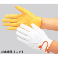 おたふく手袋 高級牛革強化当革付手袋マジック 白 M 424-M 1セット(10双)（直送品）