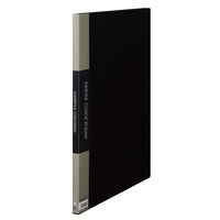 キングジム　クリアーファイルカラーベース（タテ入れ）　A3タテ　20ポケット　黒　152Cクロ　1冊