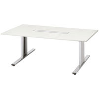 【組立設置込】サンテック クリエイティブワークテーブル ホワイト 幅1800×奥行1200×高さ700mm 1台（3梱包）