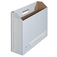 プラス ボックスファイル（エコノミータイプ） B4ヨコ 背幅100mm ブルー 青 25冊 77897