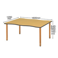 波型テーブル 幅1600 1台（2梱包）（取寄品）