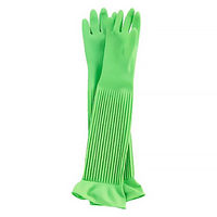 【天然ゴム手袋】 宇都宮製作 天然ゴム厚手手袋スーパーロング K401-M グリーン 1双