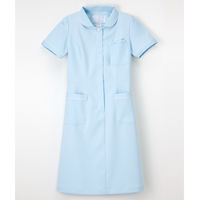 ナガイレーベン ワンピース ナースワンピース 医療白衣 半袖 ブルー LL FT-4417（取寄品）