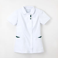 ナガイレーベン 女子上衣 ナースジャケット 医療白衣 半袖 Tピーコックグリーン S FT-4532（取寄品）