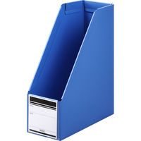 ボックスファイル組み立て式　A4タテ　3冊　PP製　ブルー　セリオ