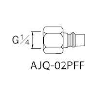 アネスト岩田 クイックジョイント(プラグ) AJQ-02PFF 1個 283-6301（直送品）