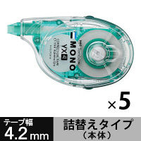 トンボ鉛筆【MONO】修正テープ　モノYX　4.2mm　本体　CT-YX4　5個