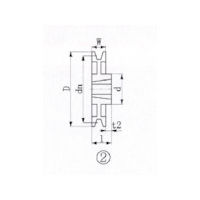 エバオン EVN ブッシングプーリー SPA 190mm 溝数1 SPA190-1 1個 380-5549（直送品）