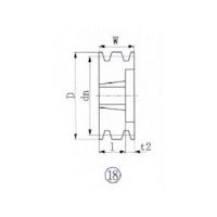 エバオン EVN ブッシングプーリー SPA 103mm 溝数3 SPA103-3 1個 380-5204（直送品）