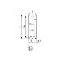 エバオン EVN ブッシングプーリー SPB 165mm 溝数2 SPB165-2 1個 380-6146（直送品）