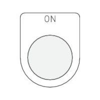 アイマーク（AIMARK） IM 押ボタン/セレクトスイッチ（メガネ銘板） ON 黒 φ22.5 P22-5 1枚 391-8050（直送品）