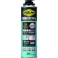 ABC 簡易型発泡ウレタンフォーム 1液ガンタイプ インサルパック GS難燃B1フォーム 750ml フォーム色:ピンク GSB1-P 1本（直送品）