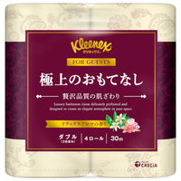 トイレットペーパー クリネックス ダブル 30m 4ロール クリネックス極上のおもてなし アロマの香り日本製紙クレシア