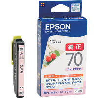 エプソン（EPSON） 純正インク ICLM70 ライトマゼンタ IC70シリーズ 1個