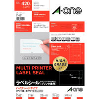 エーワン ラベルシール [プリンタ兼用] ハイグレードタイプ 表示・宛名用 マット紙 白 A4