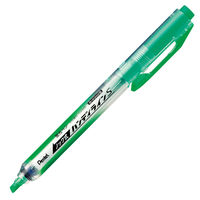 ぺんてる 蛍光ペン ノック式ハンディラインS ライトグリーン SXNS15-K 1セット（5本：1本×5）