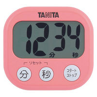 タニタ（TANITA）でか見えタイマー100分計　ピンク　キッチンタイマー　1セット（5個：1個×5）