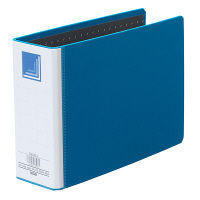ハピラ 片開きパイプ式ファイル A5ヨコ とじ厚50mm ブルー 1セット（3冊：1冊×3）