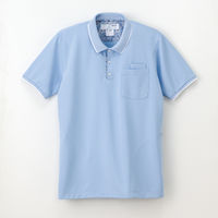 ナガイレーベン 男女兼用ニットシャツ 介護ユニフォーム ブルー BL CX-2992（取寄品）