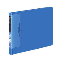 コクヨ　クリヤーブック（ウェーブカット・固定式）　B6ヨコ20ポケット　青　ブルー　ラ-T568B　1冊