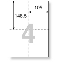 【アウトレット】プラス　マルチプリンタ用紙　4面　TY-240MS　1冊（500枚入）