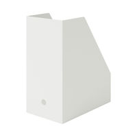 無印良品 ポリプロピレンスタンドファイルボックス ワイド A4用 ホワイトグレー 約幅15×奥行27.6×高さ31.8cm 良品計画