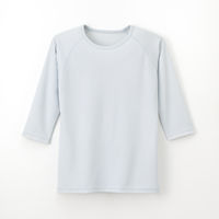ナガイレーベン 男女兼用Tシャツ （スクラブインナー） 8分袖 シルバーグレー LL SI-5077（取寄品）