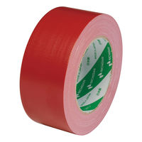 【ガムテープ】 カラー布粘着テープ No.102N 0.30mm厚 赤 幅50mm×長さ25m ニチバン 1巻
