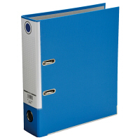 レバー式アーチファイル　A4タテ　背幅80mm　3冊　ブルー　SGLAF8BL　ハピラ