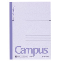 【キャンパスノート】 セミB5　30枚　A罫　紫　1冊