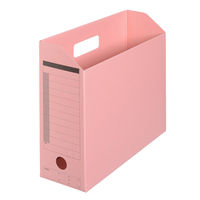 プラス　ボックスファイル　A4ヨコ　ピンク　77988　1箱（50冊：10冊入×5袋）