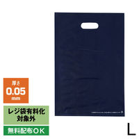 アスクル　小判抜き手提げ袋(厚み印刷入り)　ハードタイプ（HDPE）