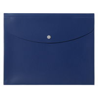 プラス　シンプルワーク　ポケット付エンベロープマチ付　A4ヨコ　ブルー　88571　1セット（50枚：10枚入×5）