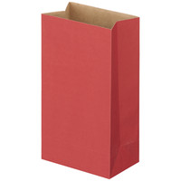 「現場のチカラ」カラー角底袋　赤　6号　1セット（1000枚：500枚入×2袋）　スーパーバッグ