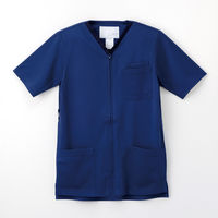 ナガイレーベン 男女兼用上衣（スクラブ） 医療白衣 半袖 ロイヤルブルー LL RF-5082（取寄品）