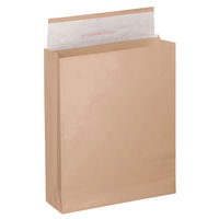 「現場のチカラ」 スーパーバッグ 宅配袋（紙製） ラミネート加工 茶 小サイズ 封かんシール付 1パック（10枚入）  オリジナル