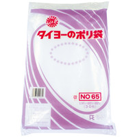 タイヨーのポリ袋（規格袋）　LLDPE・透明　0.04mm厚　大型サイズ　65号　650mm×800mm　1袋（30枚入）　中川製袋化工