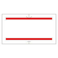 アスクル限定販売　サトー　ハンドラベラー用スリットラベル　赤2本線　1箱（20巻入）　オリジナル