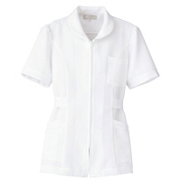 AITOZ（アイトス） ナースジャケット（パイピング） 女性用 半袖 ホワイト LL 861338-001