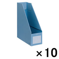 コクヨ　ファイルボックスS　A4タテ　背幅102mm　青　フ-E450B　1セット（10冊）