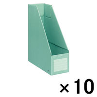 コクヨ　ファイルボックスS　A4タテ　背幅102mm　緑　フ-E450G　1セット（10冊）