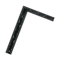 シンワ測定 フラットスコヤ 黒色 白目盛 呼寸 30.5×20cm 62359 1本（直送品）