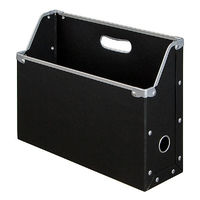 ボックスファイル A4ヨコ パルプボード ブラック アスクル 1セット(1箱（2個入）x2） オリジナル（わけあり品）