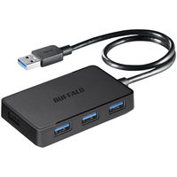 バッファロー ＵＳＢ３．０バスパワーハブ　４ポートタイプ　マグネット付き　ブラック BSH4U300U3BK 1台（直送品）