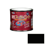 アサヒペン 油性スーパーコート 1/5L （ツヤ消し黒） 9011821（直送品）