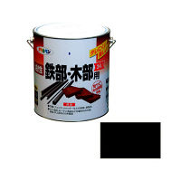 アサヒペン 油性鉄部・木部用EX 3L （黒） 9016493（直送品）